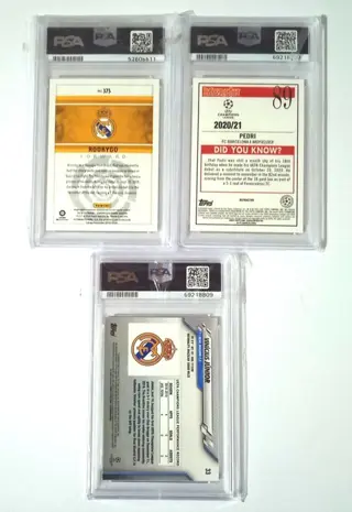 2019/20 Panini, TOPPS - Rodrygo/Pedri/Vinicius - Lot of 3 graded cards - PSA 10
