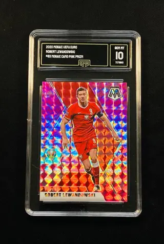 2020 Panini Mosaic UEFA Euro - Robert Lewandowski - Pink Mosaic Prizm #83 - GMA 10