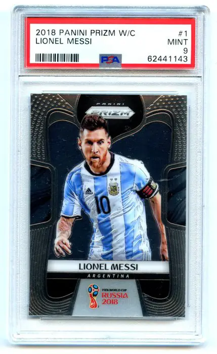 2018 Panini Prizm World Cup #1 Lionel Messi - Prizm - Goat - PSA 9