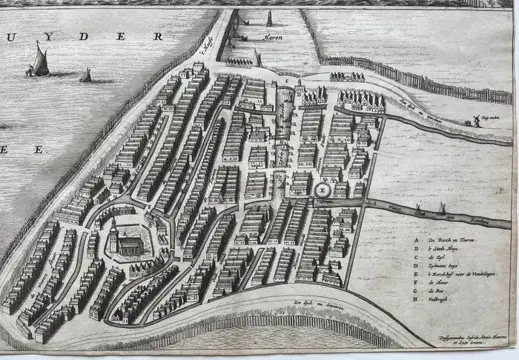 Nederland, Hindeloopen, Friesland; B. Schotanus à Sterringa, naar Haackma en Gravius - Hindeloopen - 1661-1680