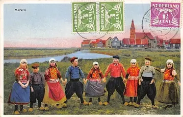 Nederland - Klederdracht - het eiland Marken - Ansichtkaarten (115) - 1910
