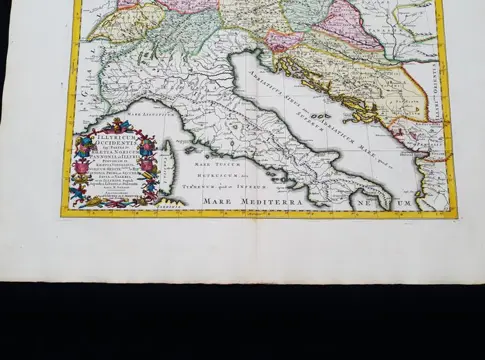 Kroatië, Dalmatia, Slovenia, Zara, Serbia; G. De Lisle / I. Covens & C. Mortier - Illyricum Occidentis cum Partes IV Rhaetia, Noricum, Pannonia et Illyris provinciae IX Vindelicia - 1721-1750