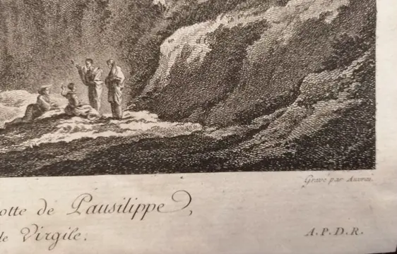 Italië, Campania, Napoli; J.C.R-de Saint-Non - Grotte de Pausillippe. Tombeau d'Agrippine. - 1781-1800