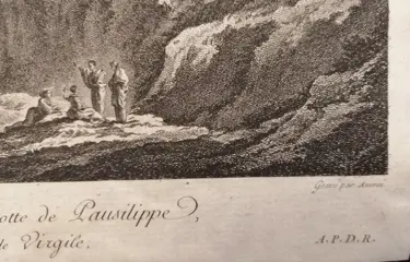 Italië, Campania, Napoli; J.C.R-de Saint-Non - Grotte de Pausillippe. Tombeau d'Agrippine. - 1781-1800