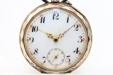 Zakhorloge zilver goud vermeil eind 1800 - Zilver, Vermeil goud - Eind 19e eeuw