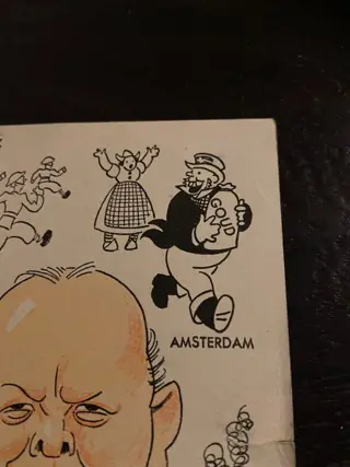 Duitsland - Militair, WW2 - Duitse anti Winston Churchill spotprent - Enkele Ansichtkaart - 1940