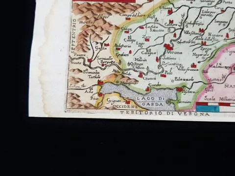 Italië, Veneto, Verona, Lago di Garda; Giovanni Botero / Abraham Ortelius - Il Veronese / Veronensis Ager / Teritorio di Verona - 1581-1600