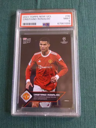 2021 Topps Now UCL - Cristiano Ronaldo #36 - PSA 9