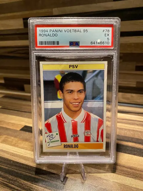 1994 Panini Voetbal 95 - #78 Ronaldo - Rookie Sticker - PSA 5