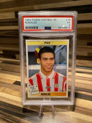 1994 Panini Voetbal 95 - #78 Ronaldo - Rookie Sticker - PSA 5