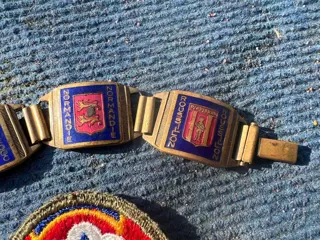 Verenigde Staten van Amerika - Unique WW2 US GISouvenir Link Bracelet France (Normandy, Bretagne) - + ADSEC patch