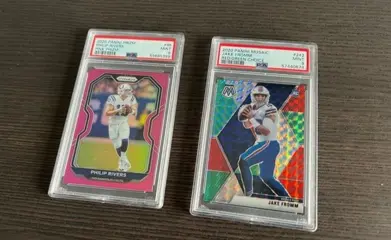 2020 Panini Mosaic, Prizm NFL Philip Rivers/Jake Fromm - Lot of parallel 2 cards - PSA 9