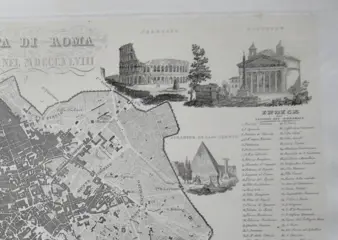 Italië, Lazio, Roma; Alessandro Moschetti / Filippo Ducrò - Pianta di Roma Elevata nel MDCCCXLVIII - 1821-1850
