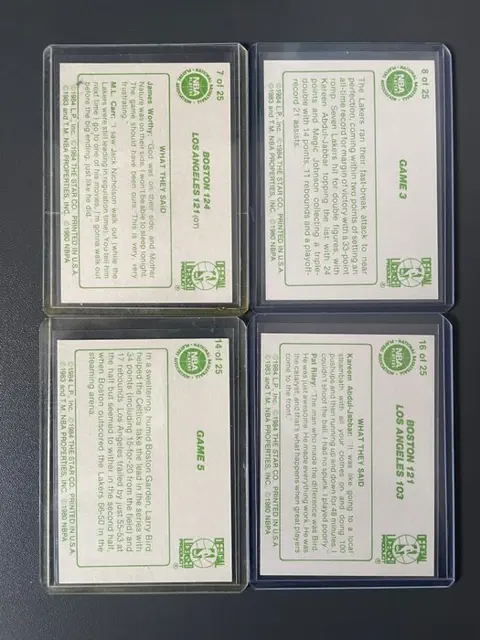 1984 Star - Finals Celtics-Lakers Set Larry Bird, Abdul Jabbar