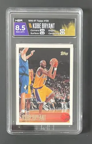 1996/97 Topps - #138 Kobe Bryant - Rookie Card - HGA 8.5