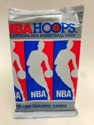 1990 NBA Hoops Basketball Trading Cards - 10 unopened Wax Packs