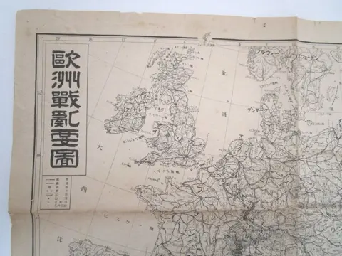 Europa; Osaka Asahi Newspaper Inc. - Summary Map of Europian Wars, 欧州戦乱要図 - 1921-1950