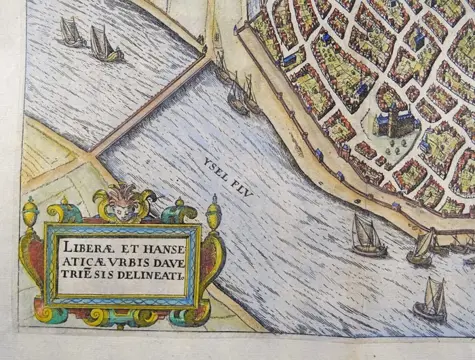 Nederland, Deventer; L. Guicciardini / J. Janssonius - Deventer / Liberae et hanse aticae vrbis dave triesis (…) - 1621-1650