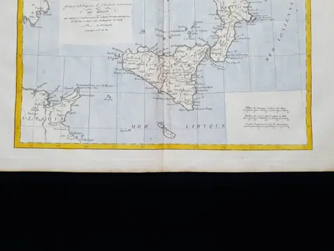Italië, Sud Italia, Sicilia, Calabria, Campania, Puglia; Jean-Beptiste B. D'Anville - Carte de la Grande Grece y compris la Sicile - 1761-1780