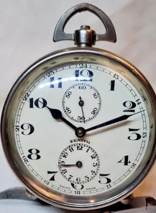 Tafelblad klok - Zenith watch.co 1925 art dico - Verzilverd - Begin 19e eeuw