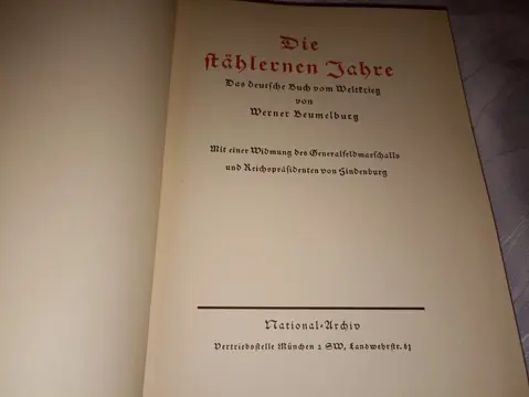 Duitsland - Boek, ; The Steel Years, het Duitse boek over de wereldoorlog - 1929