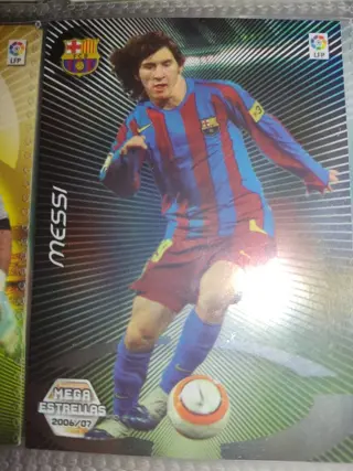 2006/07 Panini Megacracks - Lionel Messi - Lot of 2 cards - Mega Revelación / Mega Estrellas