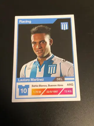 2017/18 Panini Futbol Argentino - Lautaro Martinez - Racing - Rookie Sticker #285