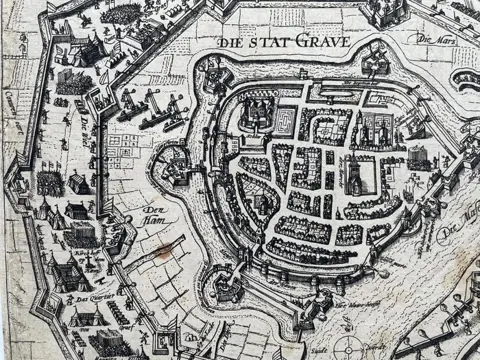Nederland, Grave; F. Hogenberg - Grave door Maurits belegerd - 1601-1620