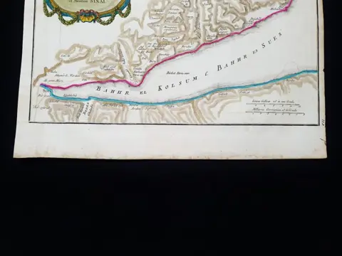 Midden-Oosten, Asia Minor, Egypt, Persian Gulf, Suez Canal, Middle East; Etienne M. Philippe de Pretot - Tabula Itineraria a Sues usque ad Dsjabbel et Mokatteb et Montem Sinai - 1781-1800