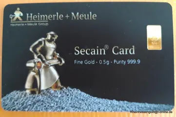 2 gram (4 x 0,5 gram) - Goud .999 - Heimerle + Meule, Germany - Verzegeld en met certificaat