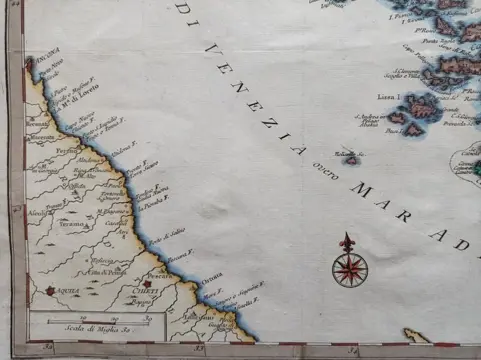 Europa, Croatia, Dalmatia, Bosnia and Herzegovina, Montenegro; T. Salmon - Carta geografica della Dalmazia - 1721-1750