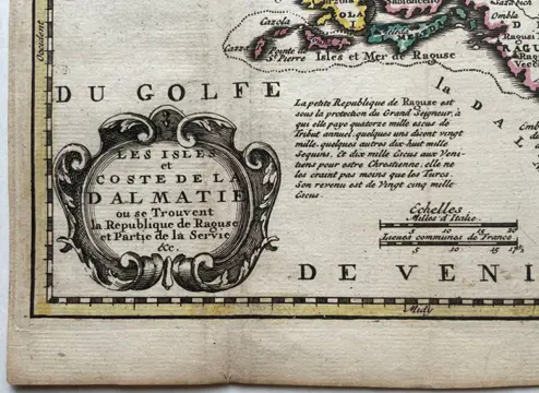 Kroatië, Kroatië, Dalmatië; J. Chiquet - Les Isles et Coste De La Dalmatie ou se Trouvent la Republique de Raguse - 1701-1720