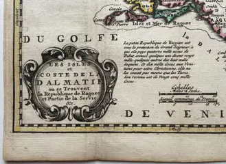 Kroatië, Kroatië, Dalmatië; J. Chiquet - Les Isles et Coste De La Dalmatie ou se Trouvent la Republique de Raguse - 1701-1720