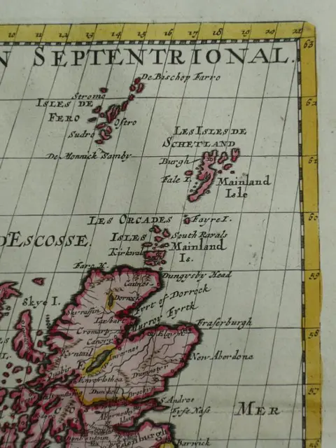 Verenigd Koninkrijk, England, Ireland, Scotland, Wales; N. Sanson - De Britanische Eilanden - 1701-1720