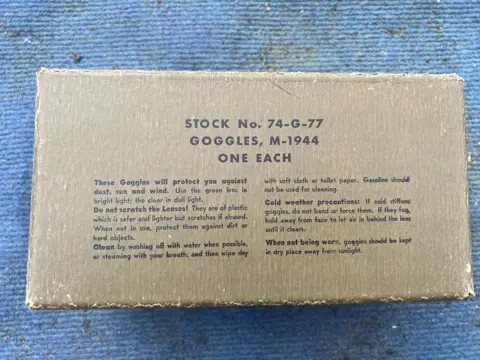 Verenigde Staten van Amerika - Beautiful boxed WW2 M-1944 goggles - USAAF - Tanker - Infantry - 1945