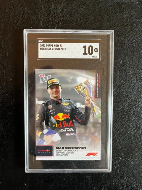 2021 Topps Now F1 #080 Max Verstappen - F1 World Champion - SGC 10