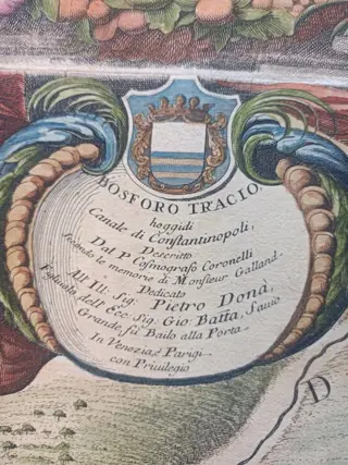 Turkije, Bosforo; Coronelli Vincenzo Maria - Bosforo Tracio Hoggidi Canale di Costantinopoli - 1697