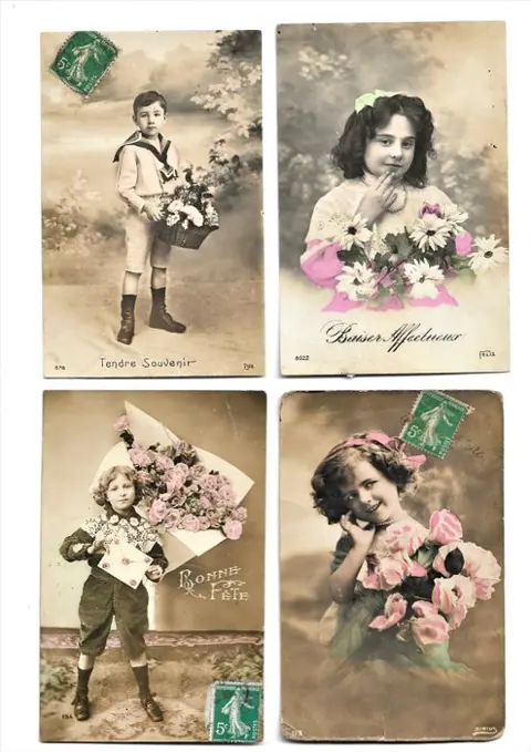 Internationaal - Fantasie, Romantiek, Nostalgie , - Ansichtkaarten (Collectie van 108) - 1908-1929