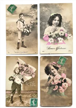 Internationaal - Fantasie, Romantiek, Nostalgie , - Ansichtkaarten (Collectie van 108) - 1908-1929