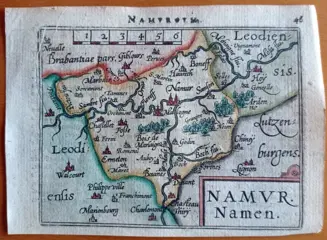 België, Namur; Ortelius / Vrients - Namur Namen - 1602
