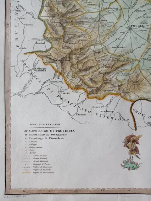 Italië, Puglia, Foggia; Zuccagni Orlandini - Provincia di Capitanata - 1821-1850