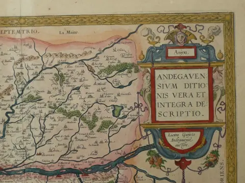 Frankrijk, Pays de la Loire, Angers; Abraham Ortelius - Anjou. Andegavensium Ditionis vera et integra descriptio - 1601-1620