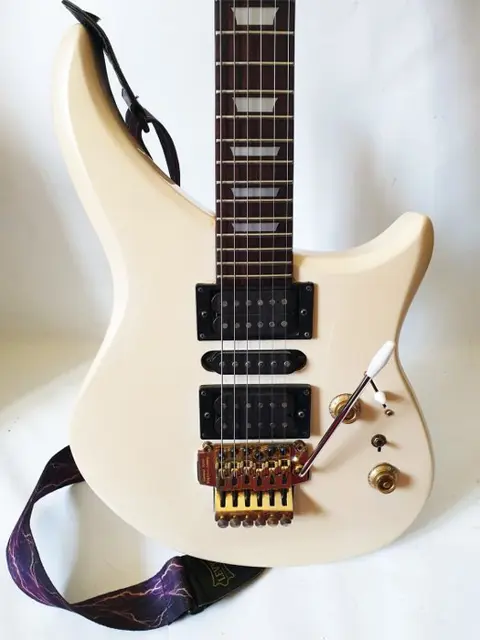 Epiphone - EM-2 Rebel white metal & gold - Floyd Rose - Elektrische gitaar - Zuid-Korea - 1995