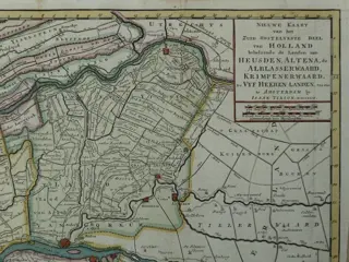 Nederland, Zuid Holland, Biesbosch; Isaac Trion - Nieuwe Kaart van het Zuid oostelykste deel van Holland (...) - 1721-1750