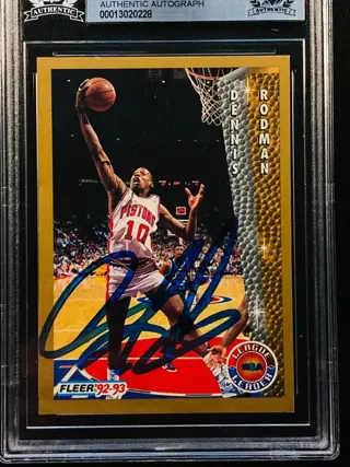 1992/93 Fleer NBA Basketball - Dennis Rodman - Handtekening #239 - BGS Authentic
