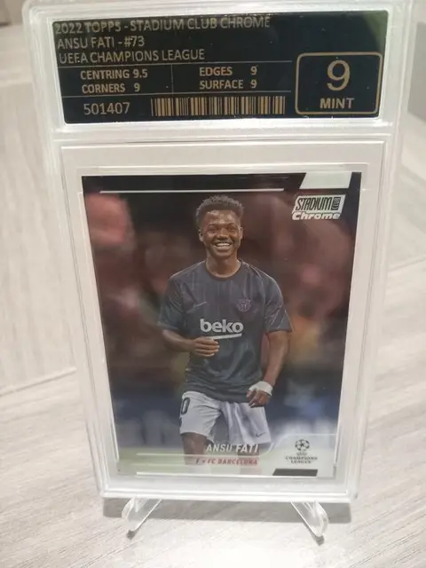 2022 Topps Stadium Club Chrome UCL - Ansu Fati #73 - European Grading 9