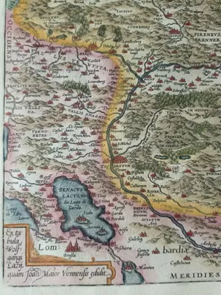 Italië, Trentino Alto Adige, Tirolo, Austria; A. Ortelius - Rhetiae alpestris descriptio, in qua hodie Tirolis Comitatus - 1581-1600