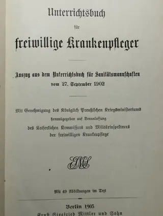 Duitsland - Boek, 3 leerboeken van de medische pelotons van het Rode Kruis - - 1909