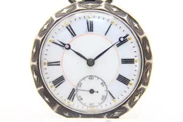 Jugendstil zilveren zakhorloge - Zilver - Eind 1800