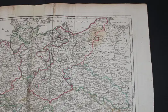 Duitsland, Carte de l'Empire d'Allemagne publiée en 1792; Robert de Vaugondy - Selon les divisions politiques de 1792 - 1781-1800